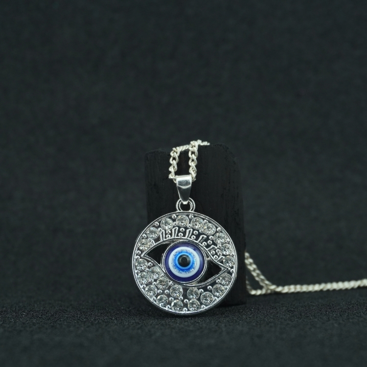 Evil Eye Silver Charm Pendant - Image 5