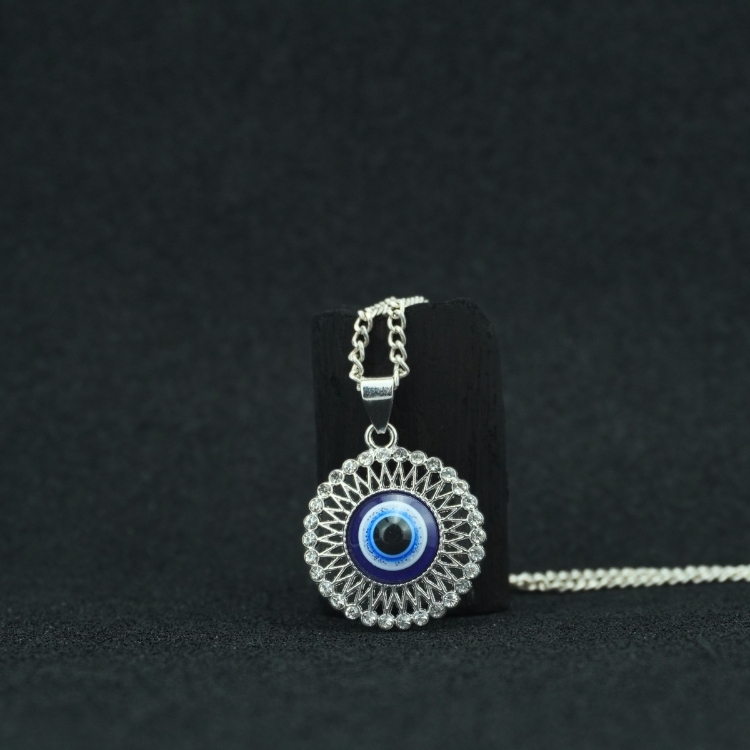 Evil Eye Silver Charm Pendant