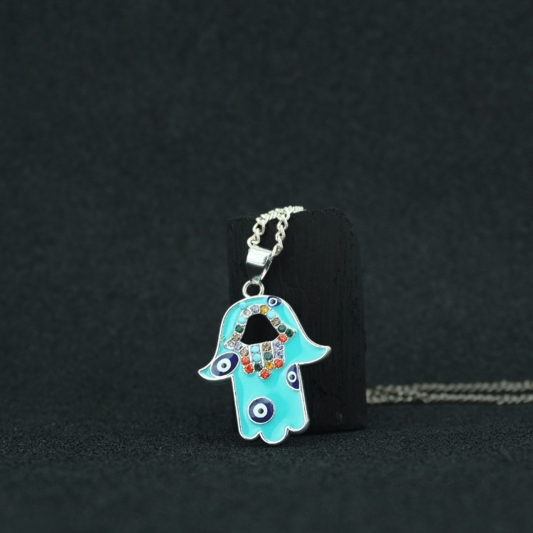 Evil Eye Silver Charm Pendant - Image 6