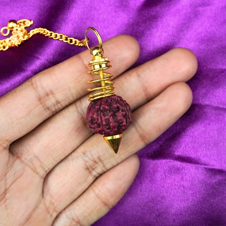Rudraksha Golden Color Dowsing Pendulum - Image 2
