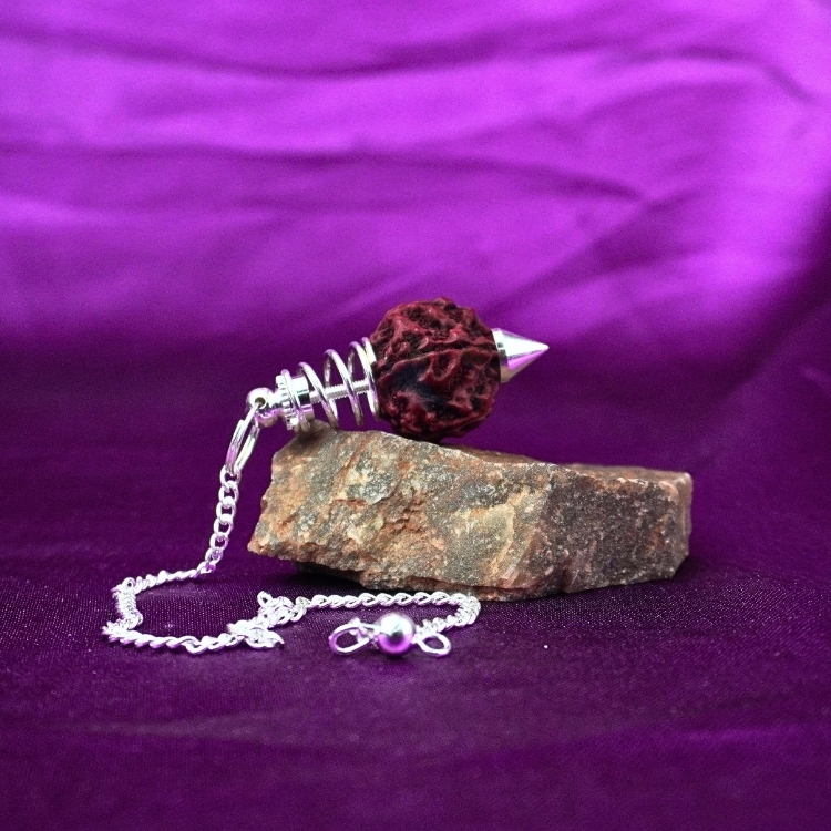 Rudraksha Silver Color Dowsing Pendulum - Image 3