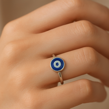 Evil Eye Ring - Silver plated