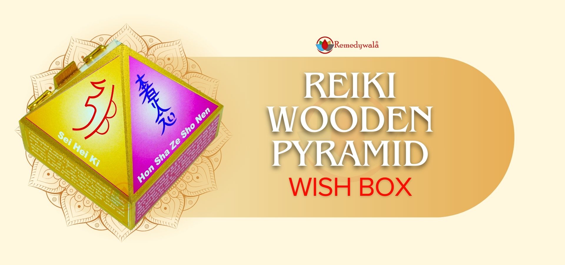 Reiki Wooden Pyramid Wish Box Reiki Wooden Pyramid Wish Box