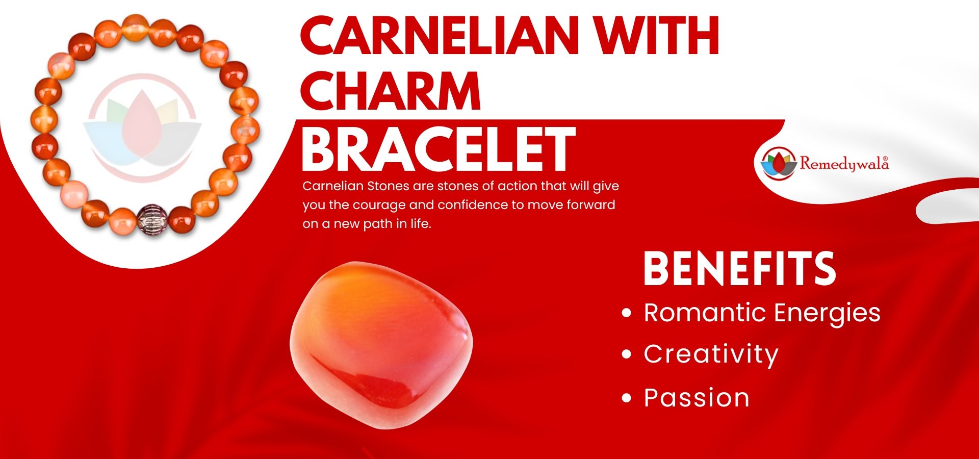 Carnelian with Charm Bracelet