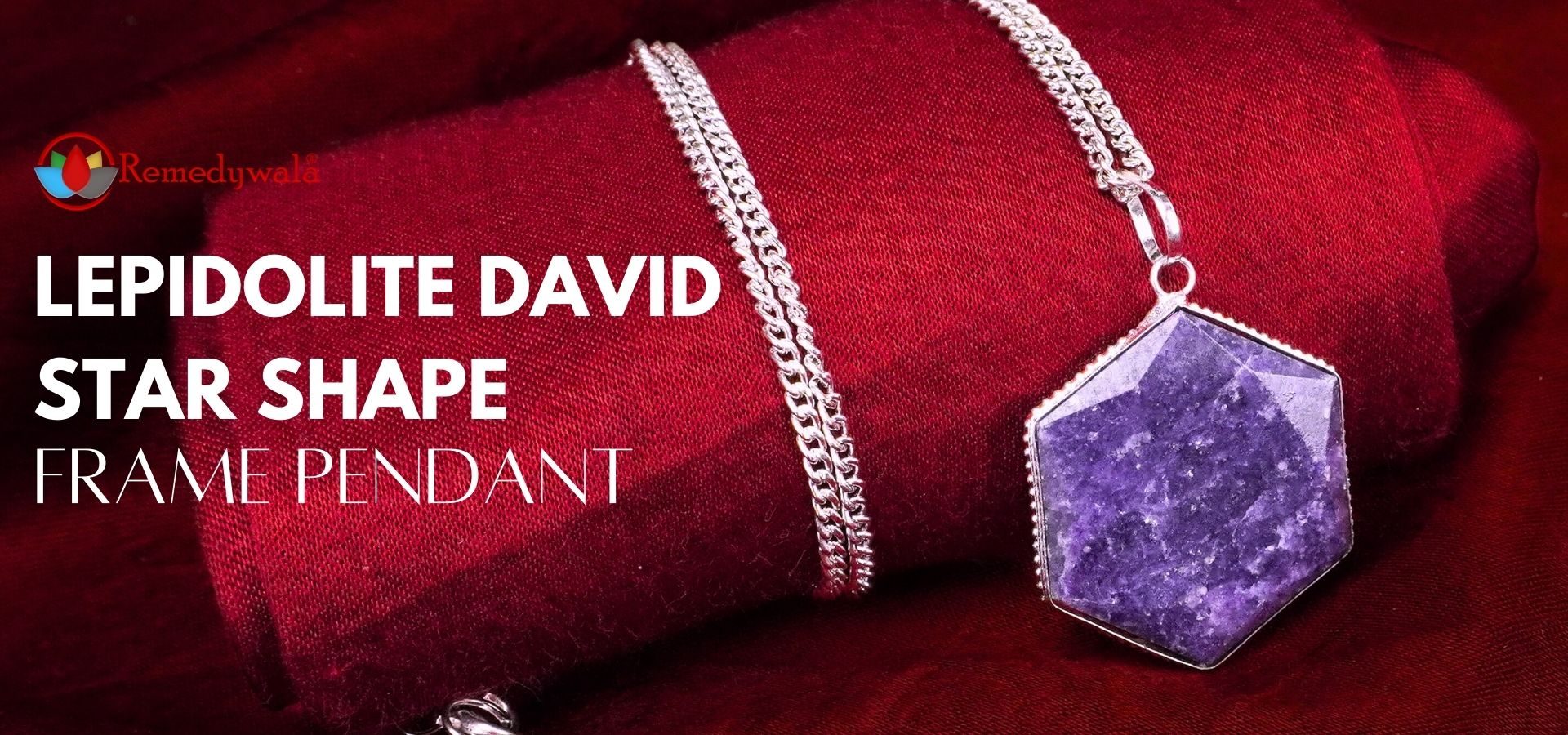 Lepidolite David Star Shape Frame Pendant