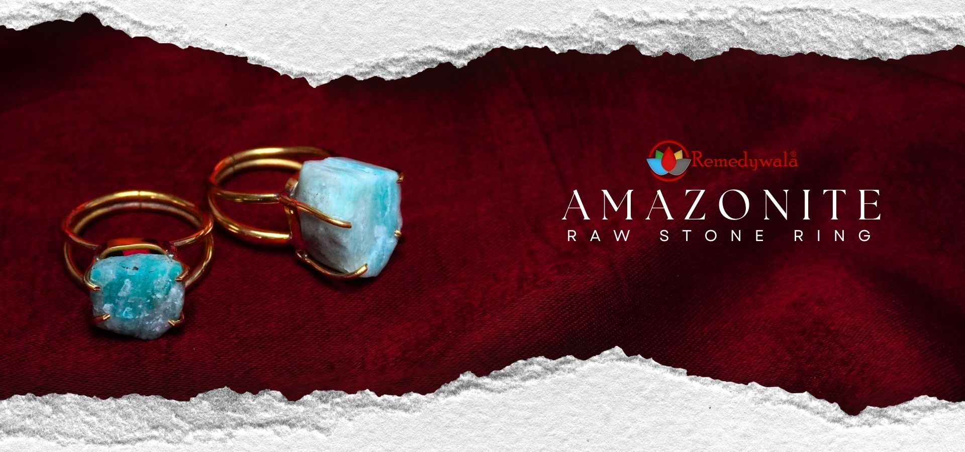 Amazonite Raw Stone Ring