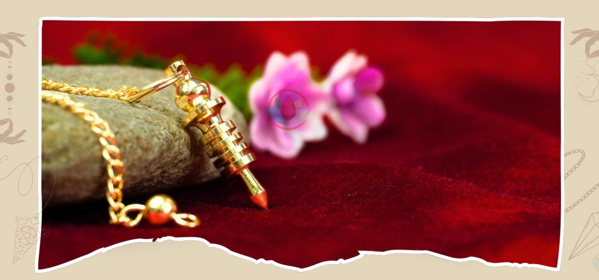 Golden Metal Faceted Pendulum