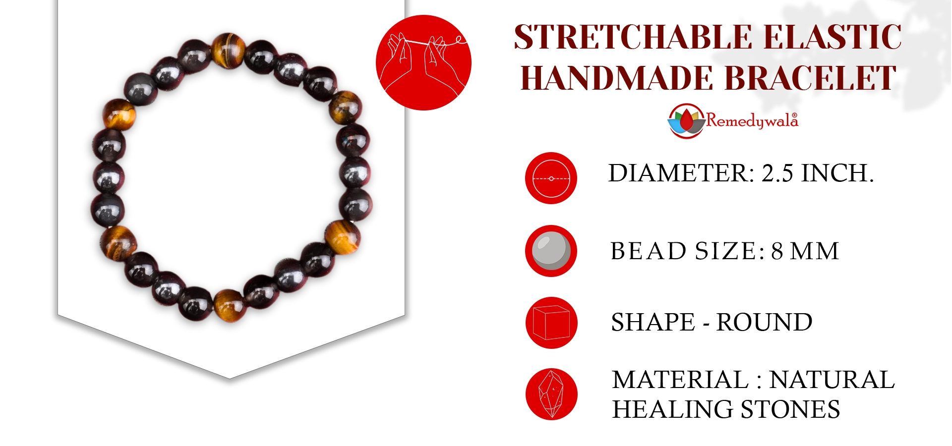 Tiger’s Eye, Hematite & Black Obsidian Combination Bracelet Tiger’s Eye, Hematite & Black Obsidian Combination Bracelet