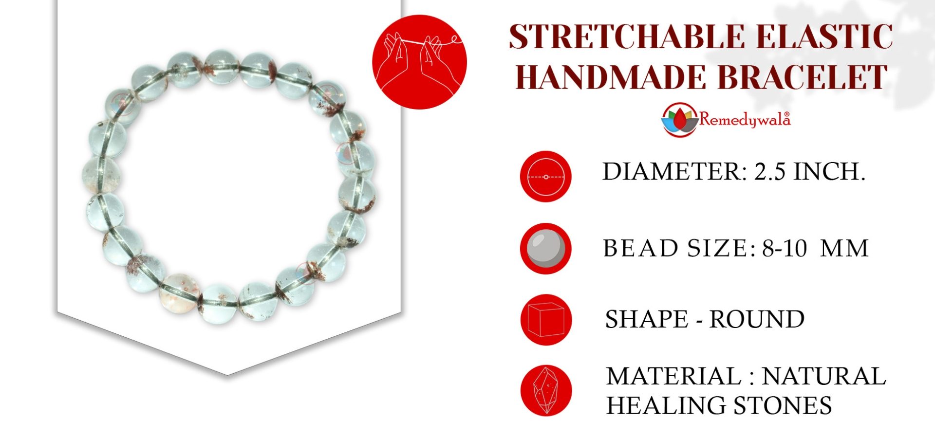 Phantom Quartz 8 - 10mm Bracelet
