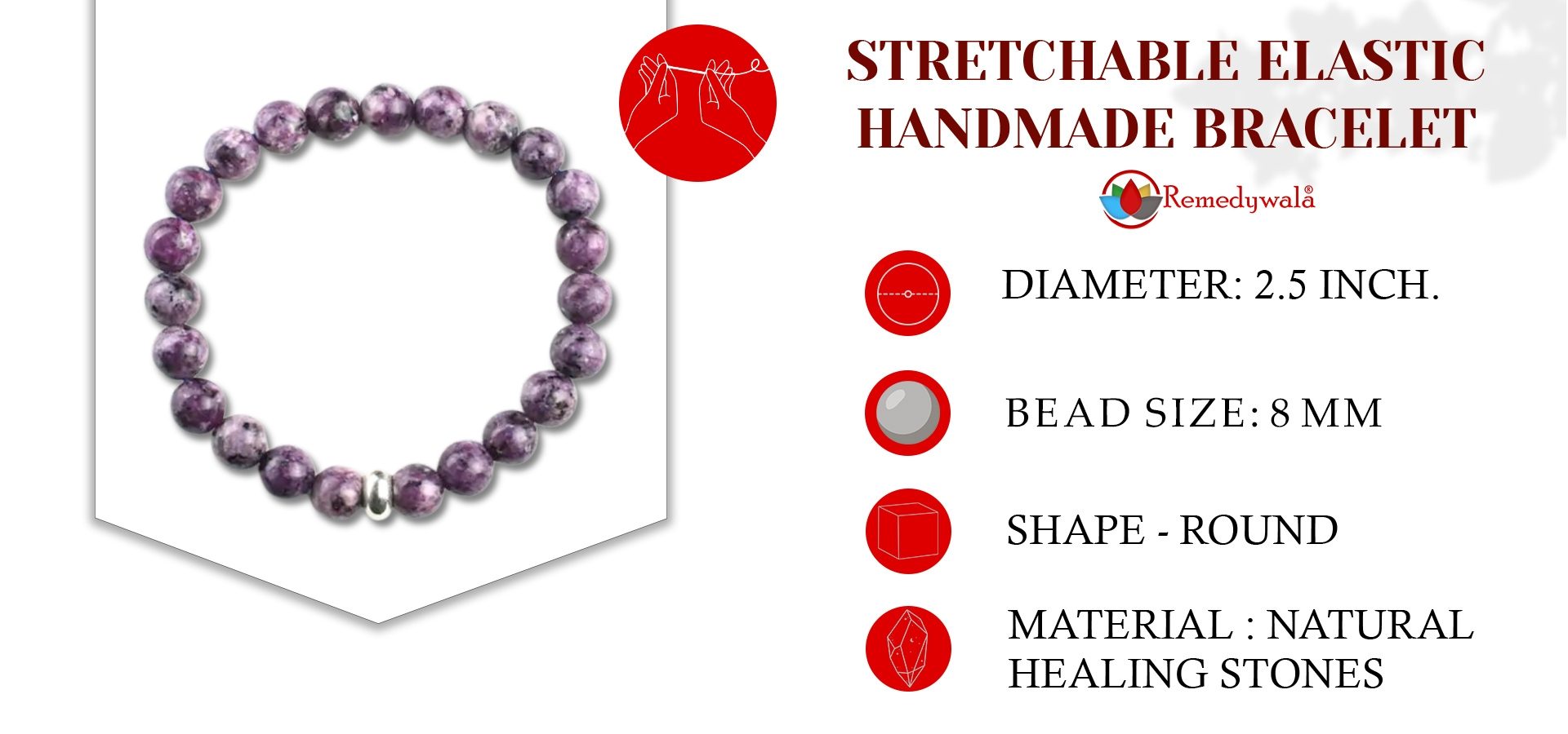Sugilite Bracelet 8mm Sugilite Bracelet 8mm