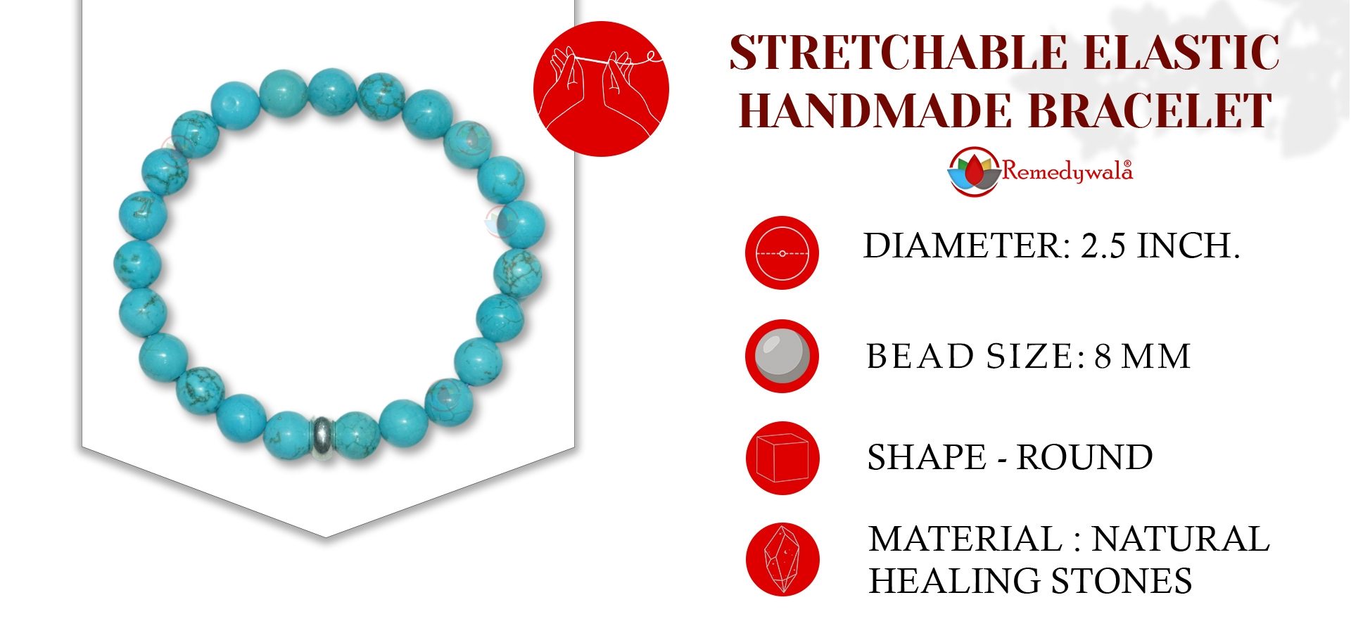 Turquoise Bracelet 8mm