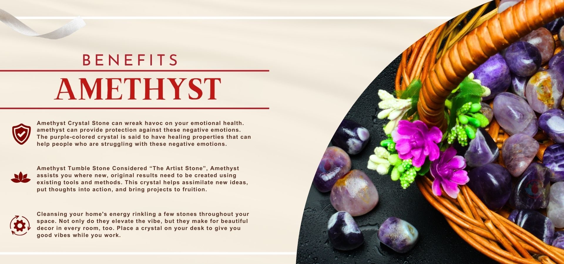 Amethyst Tumbled Stone Amethyst Tumbled Stone