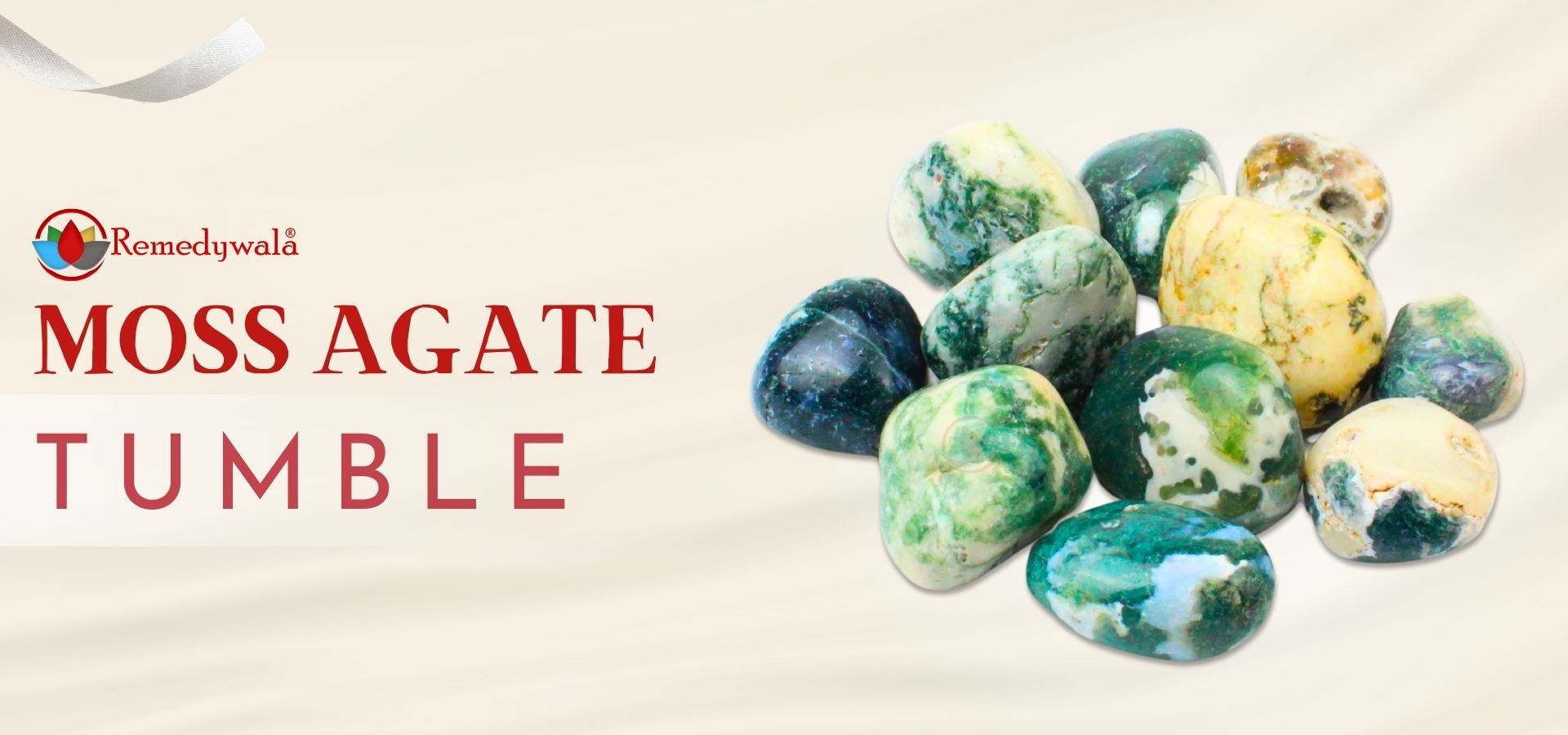 Moss Agate Tumble Stone Moss Agate Tumble Stone