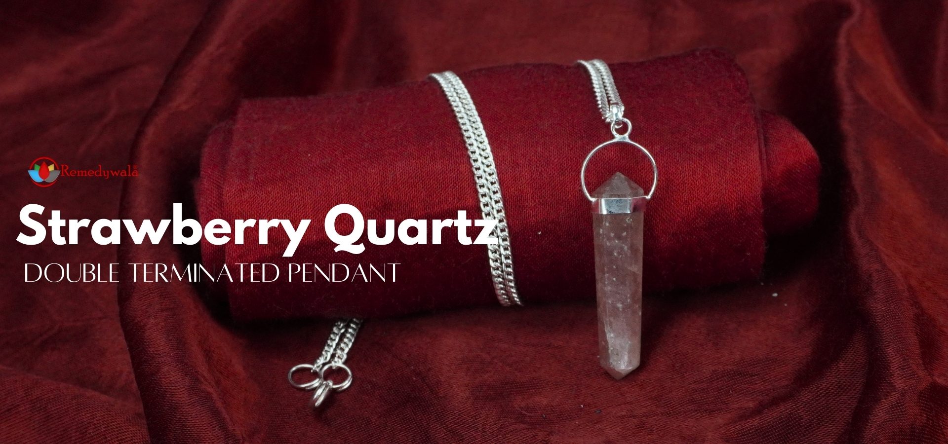 Strawberry Quartz Double Terminated Pendant