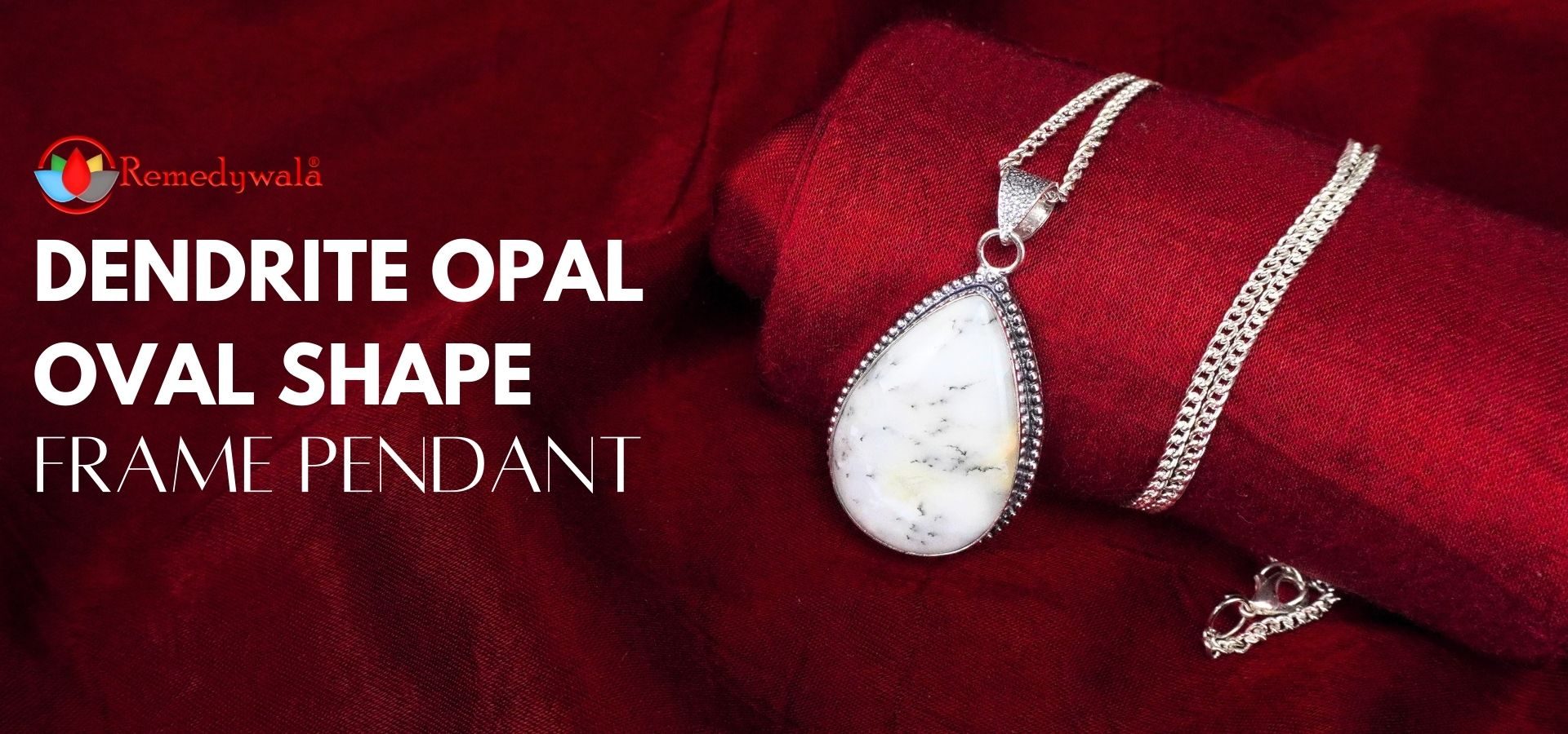 Dendrite Opal Oval Shape Pendant