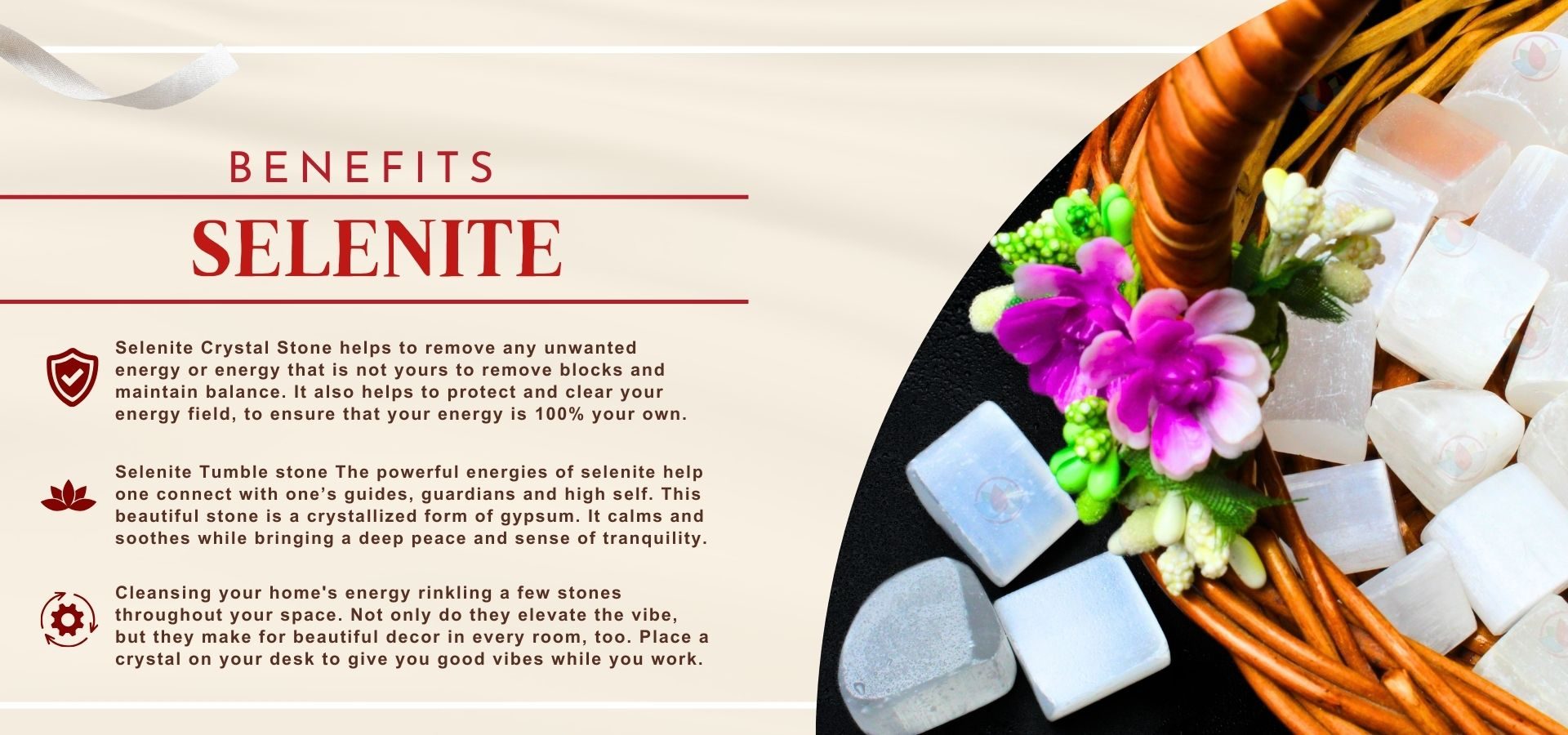 Selenite Tumble Stone