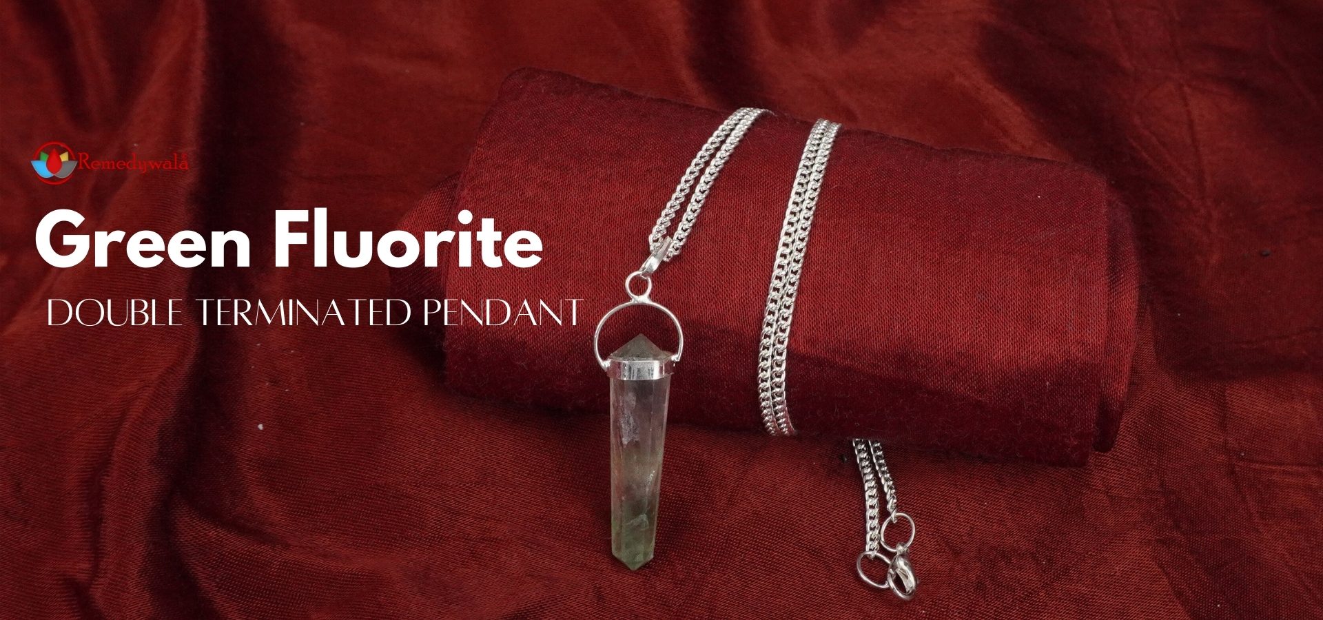 Green Fluorite Double Terminated Pendant