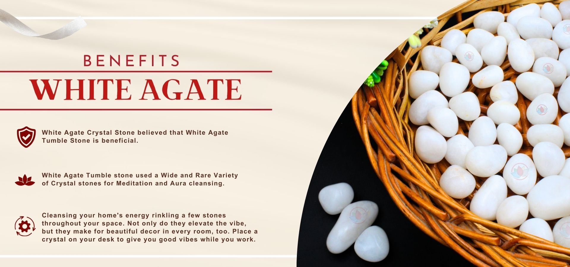 White Agate Tumbled Stone