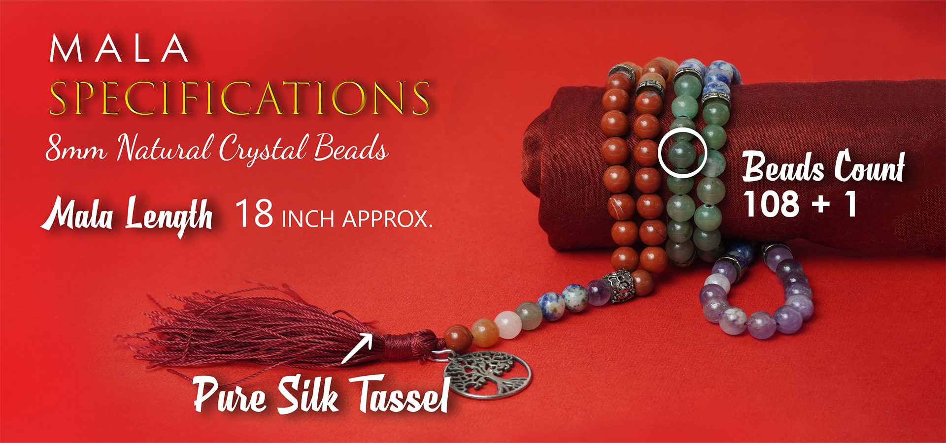 7 Chakra 8mm Mala 7 Chakra 8mm Mala