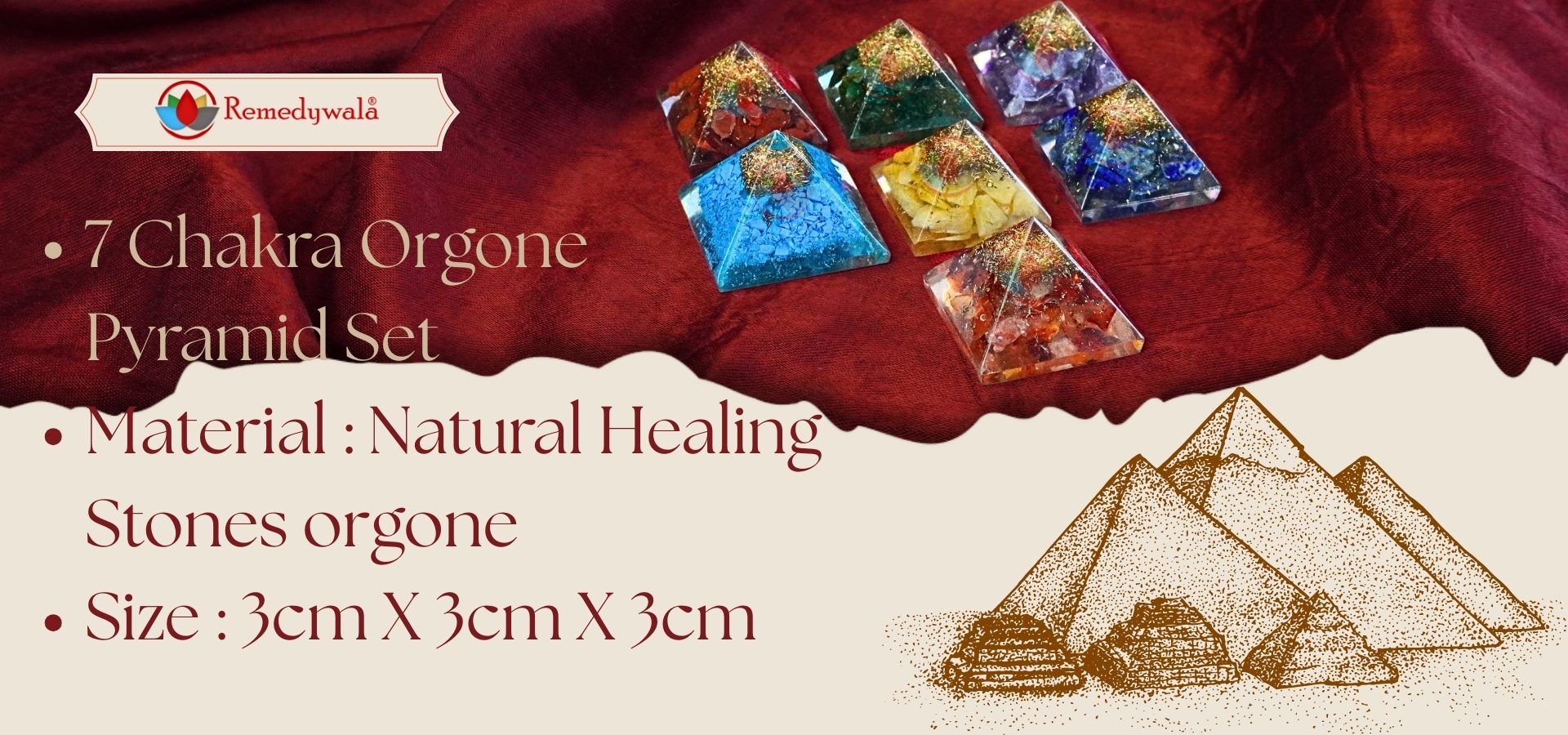 7 Chakra Orgone Pyramid Set (2)
