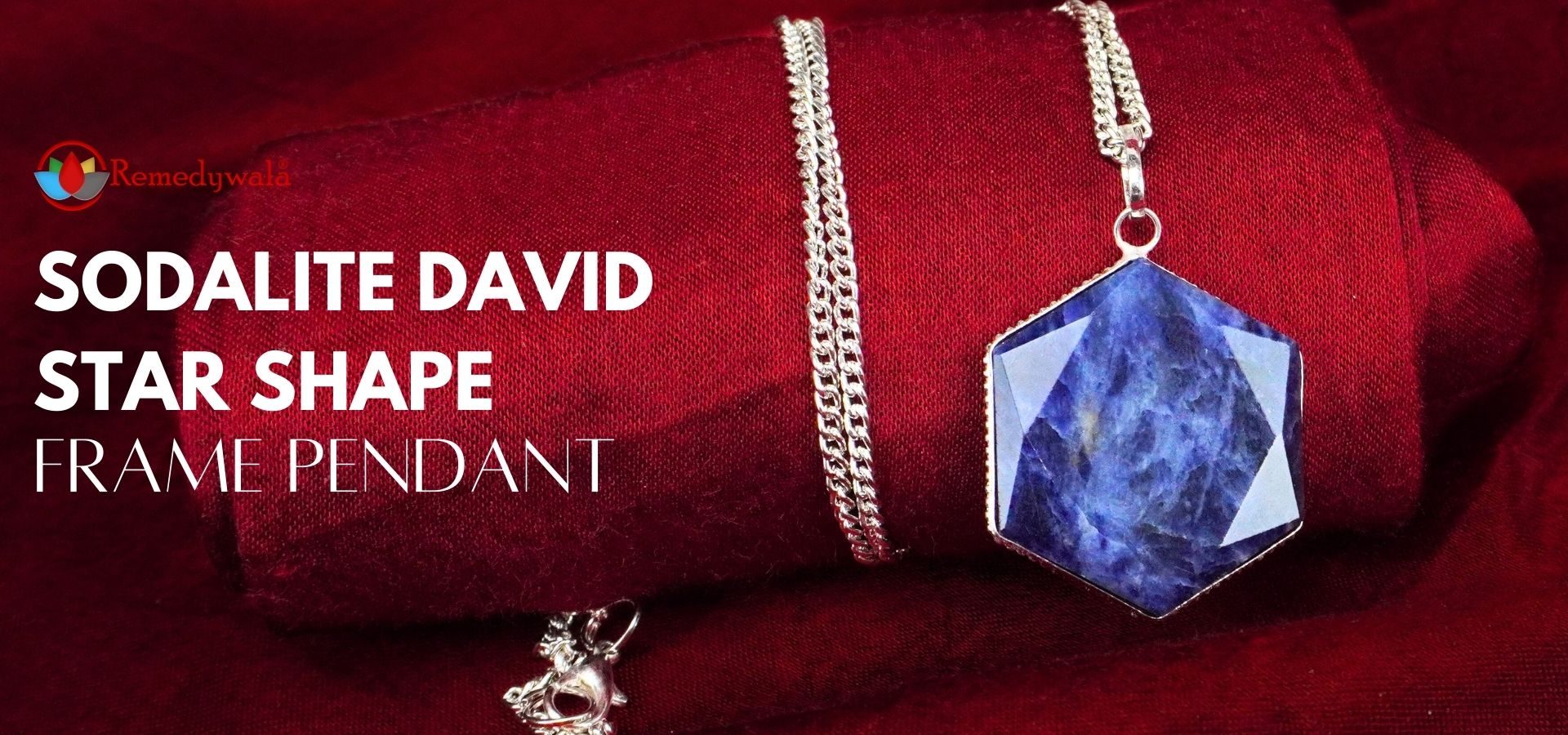 Sodalite David Star Shape Frame Pendant