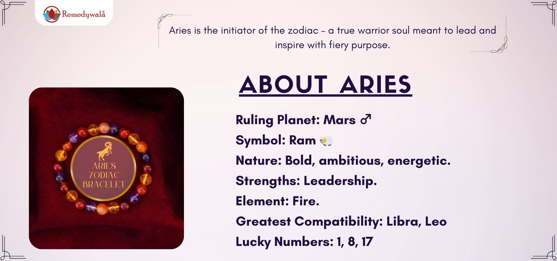 ARIES ZODIAC BRACELET