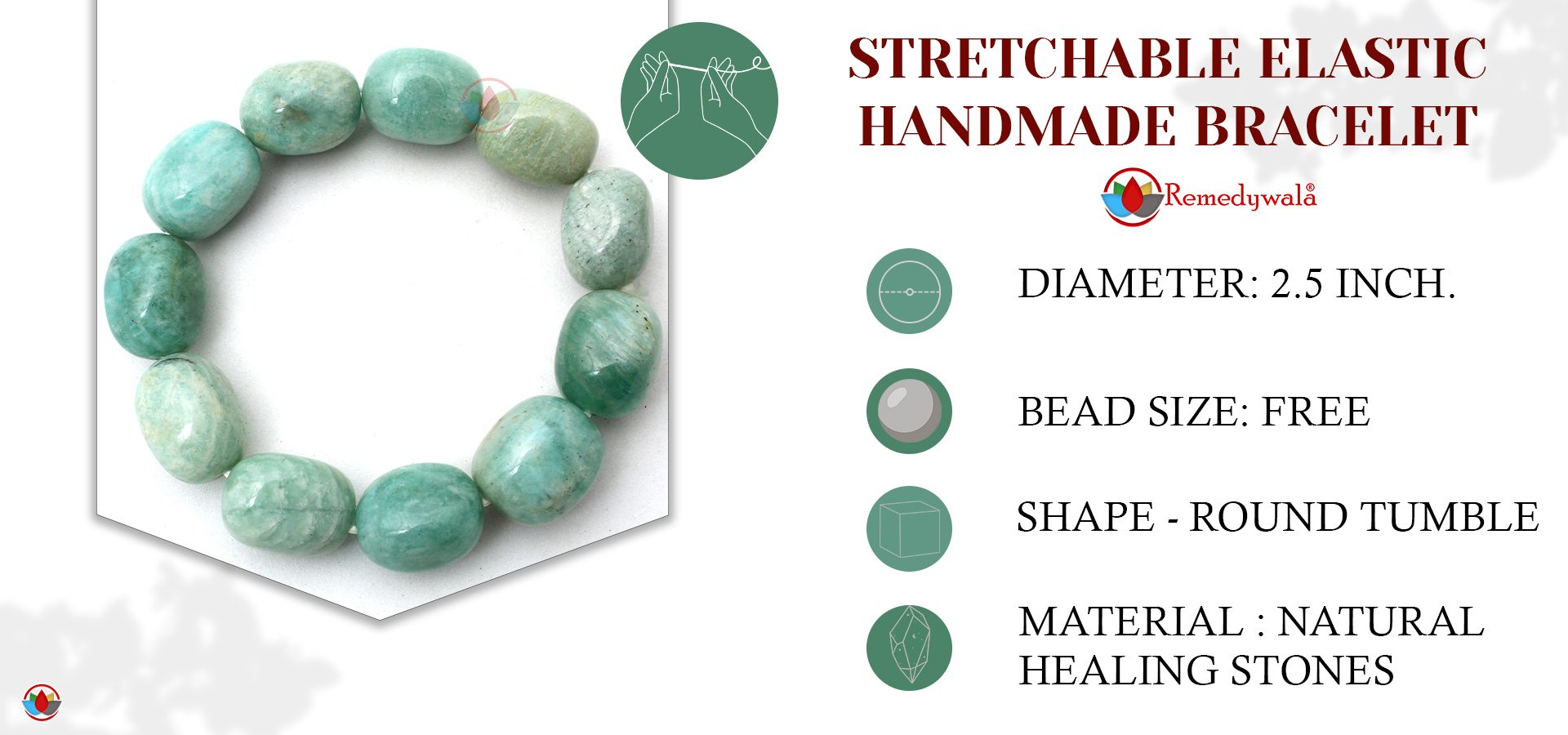 Amazonite Bracelet (Round Tumbled)