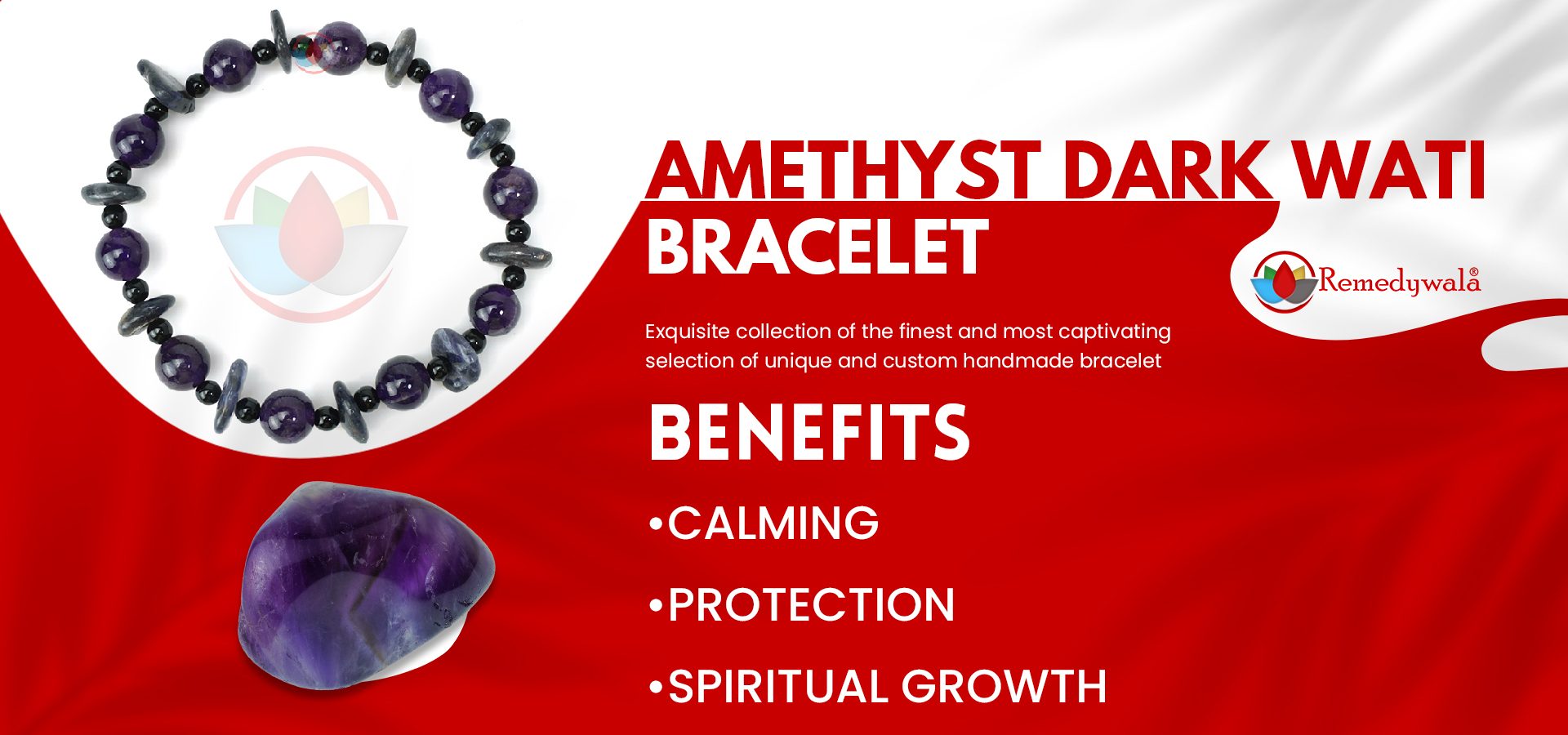 Amethyst Dark Wati Bracelet 4 mm 8mm