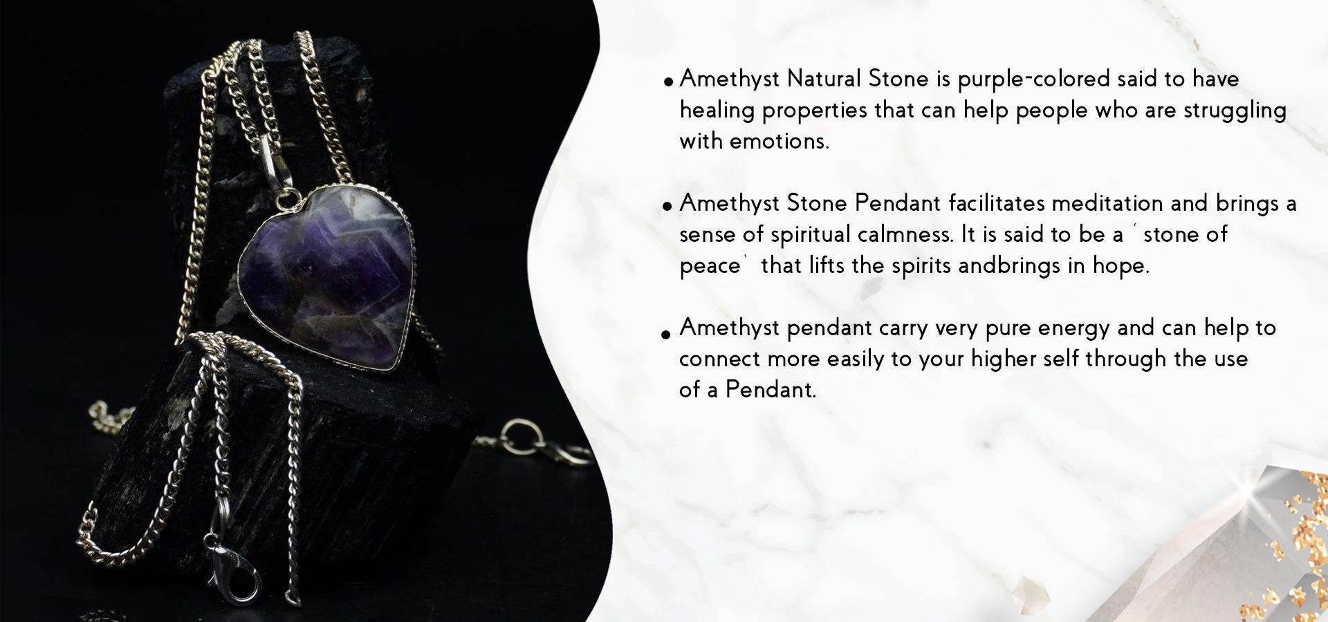 Amethyst Frame Heart Shape Pendant Amethyst Frame Heart Shape Pendant