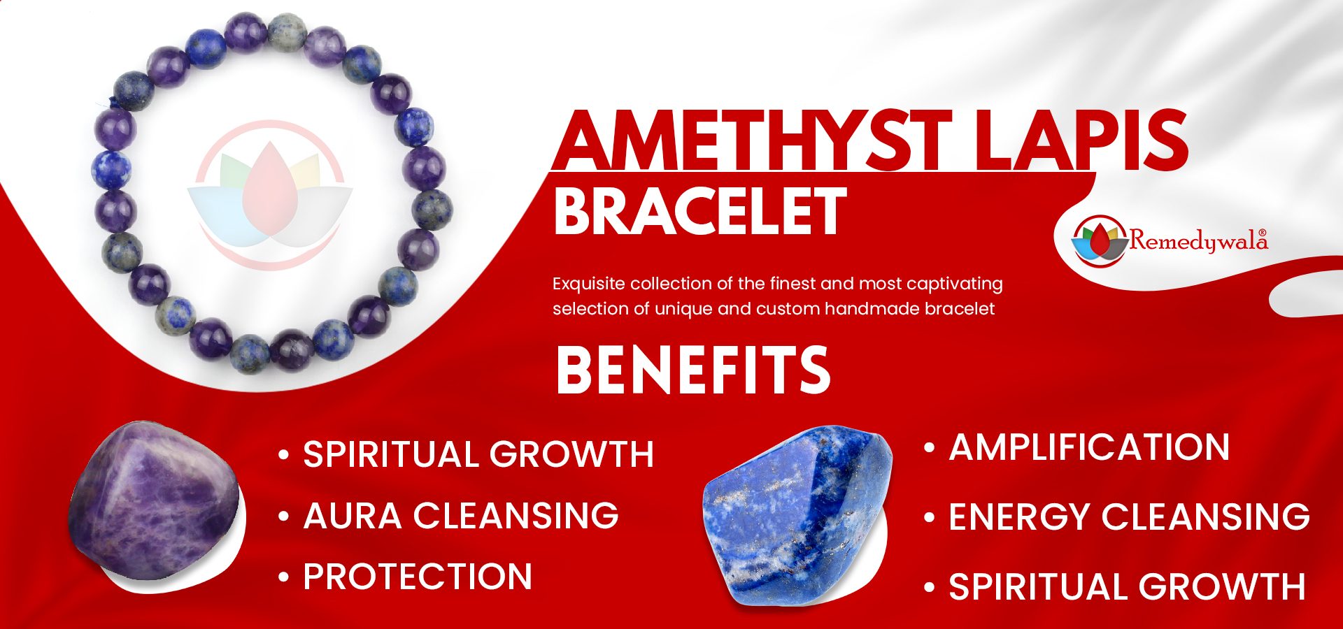 Amethyst Lapis Combination Bracelet 8mm Amethyst Lapis Combination Bracelet 8mm