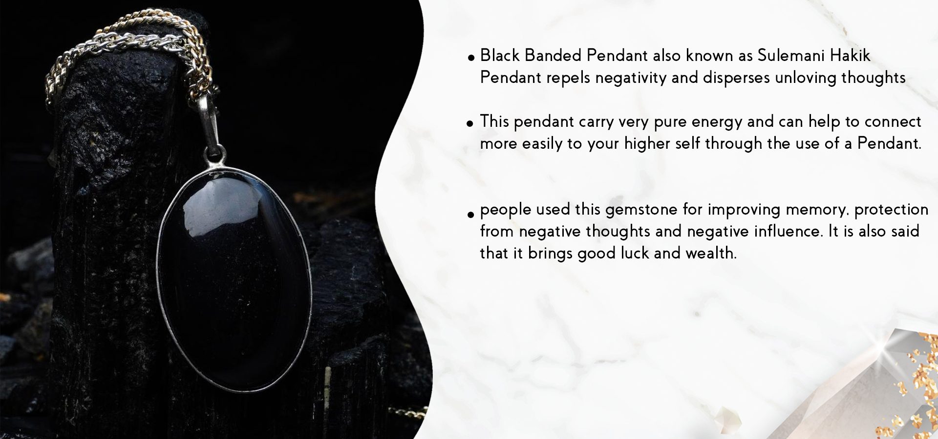 Black Banded Pendant Black Banded Pendant