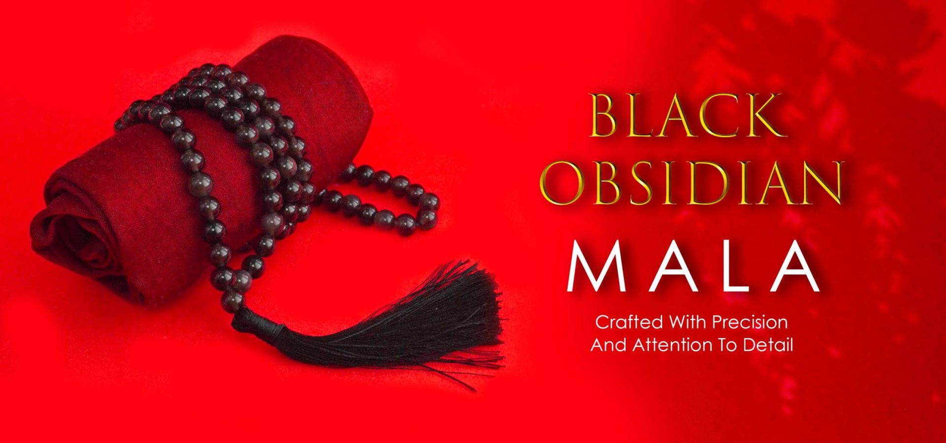 Black Obsidian Transparent 8mm Mala