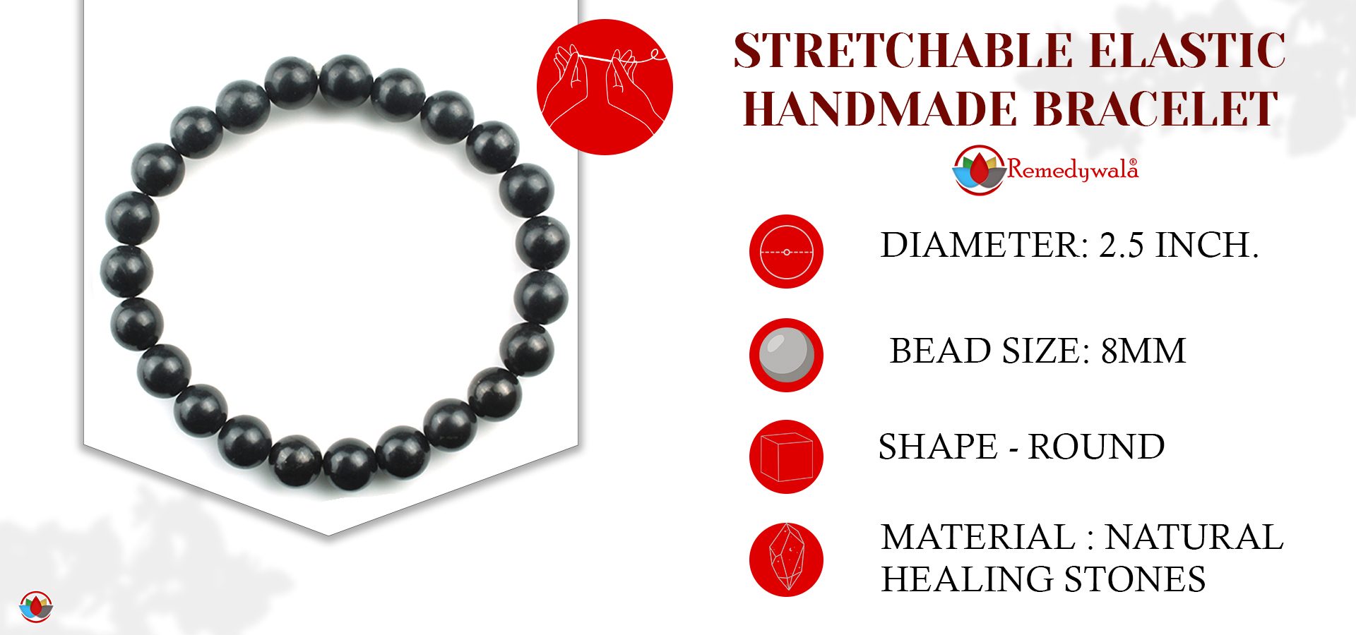 Black Shungite Bracelet Black Shungite Bracelet