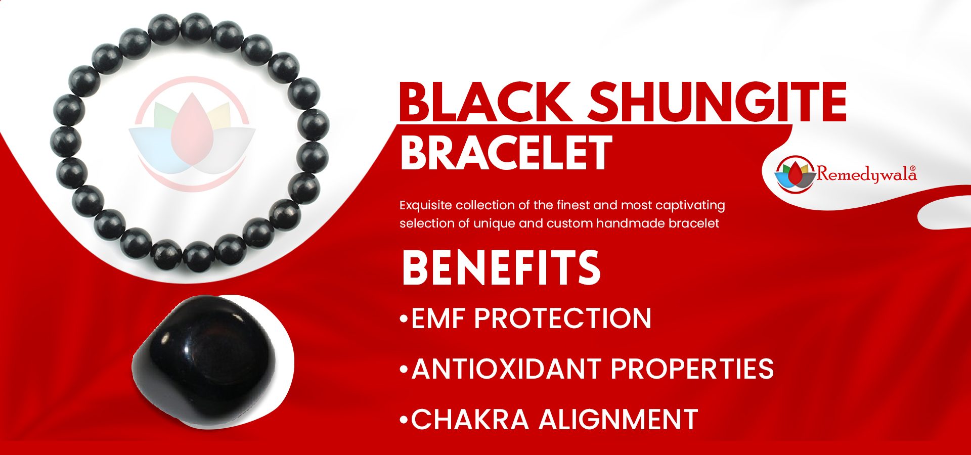 Black Shungite Bracelet Black Shungite Bracelet