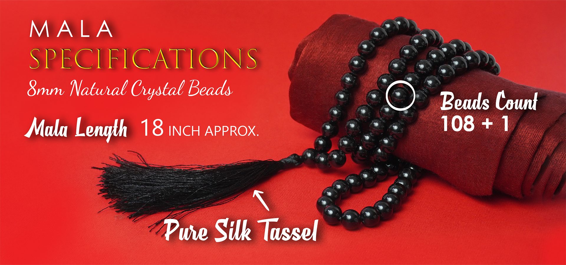 Black Tourmaline 8mm Mala Black Tourmaline 8mm Mala
