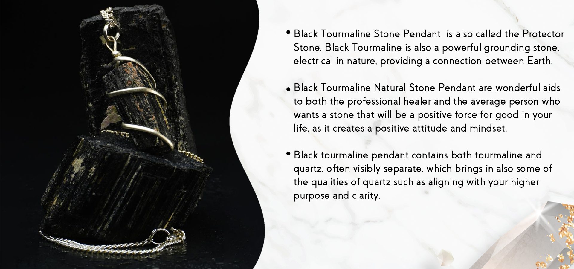 Black Tourmaline Rough Stone Wire Wrapped Pendant Black Tourmaline Rough Stone Wire Wrapped Pendant