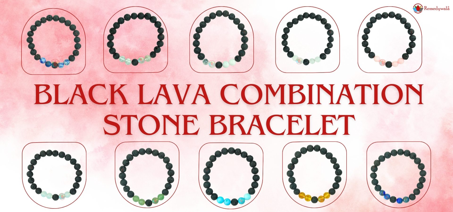 Black lava Combination Bracelet (1)