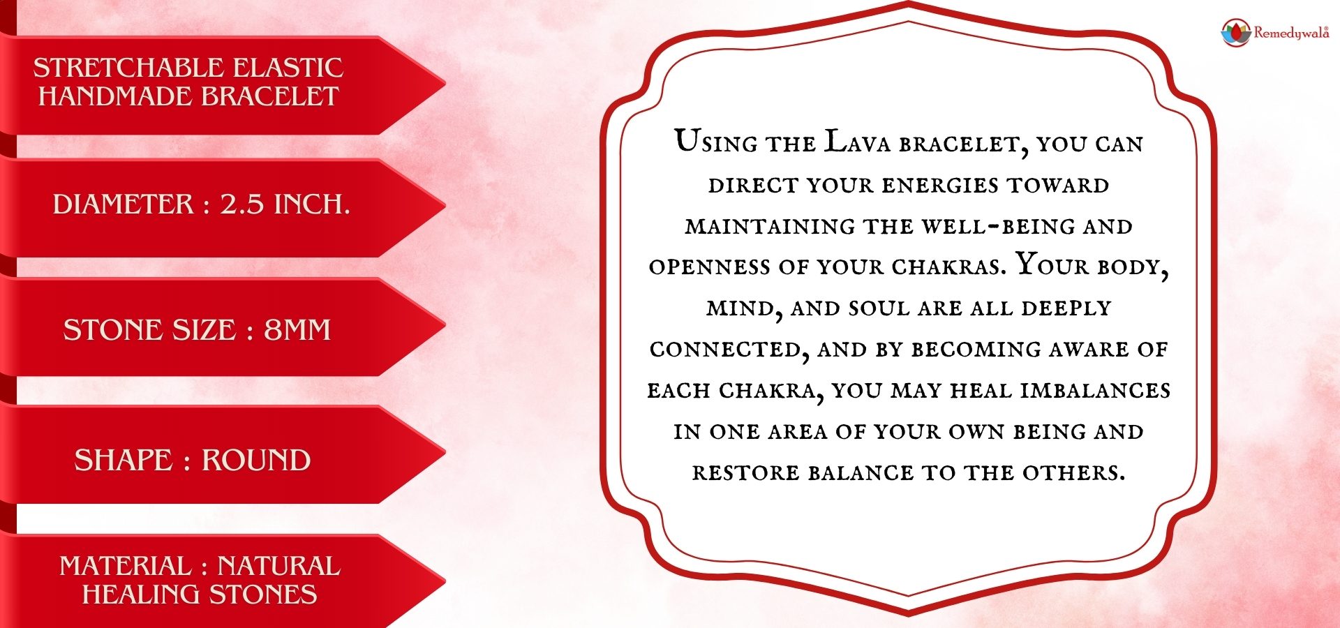 Black lava Combination Bracelet (2)