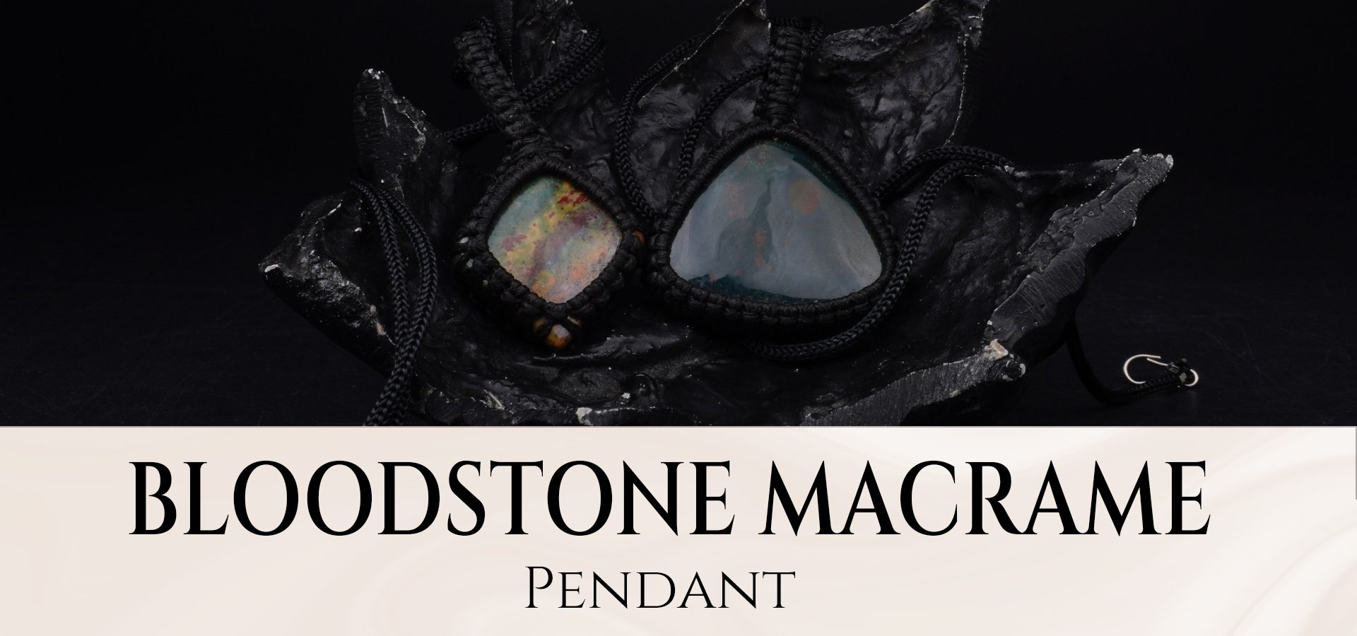 Bloodstone Macrame Pendant Bloodstone Macrame Pendant