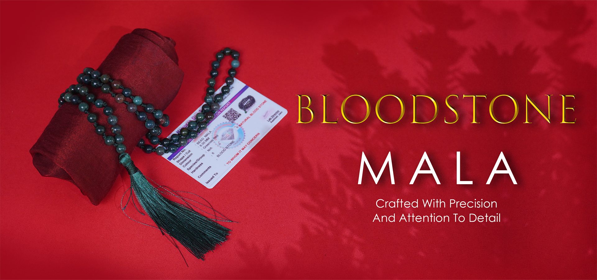 Bloodstone Crystal Mala