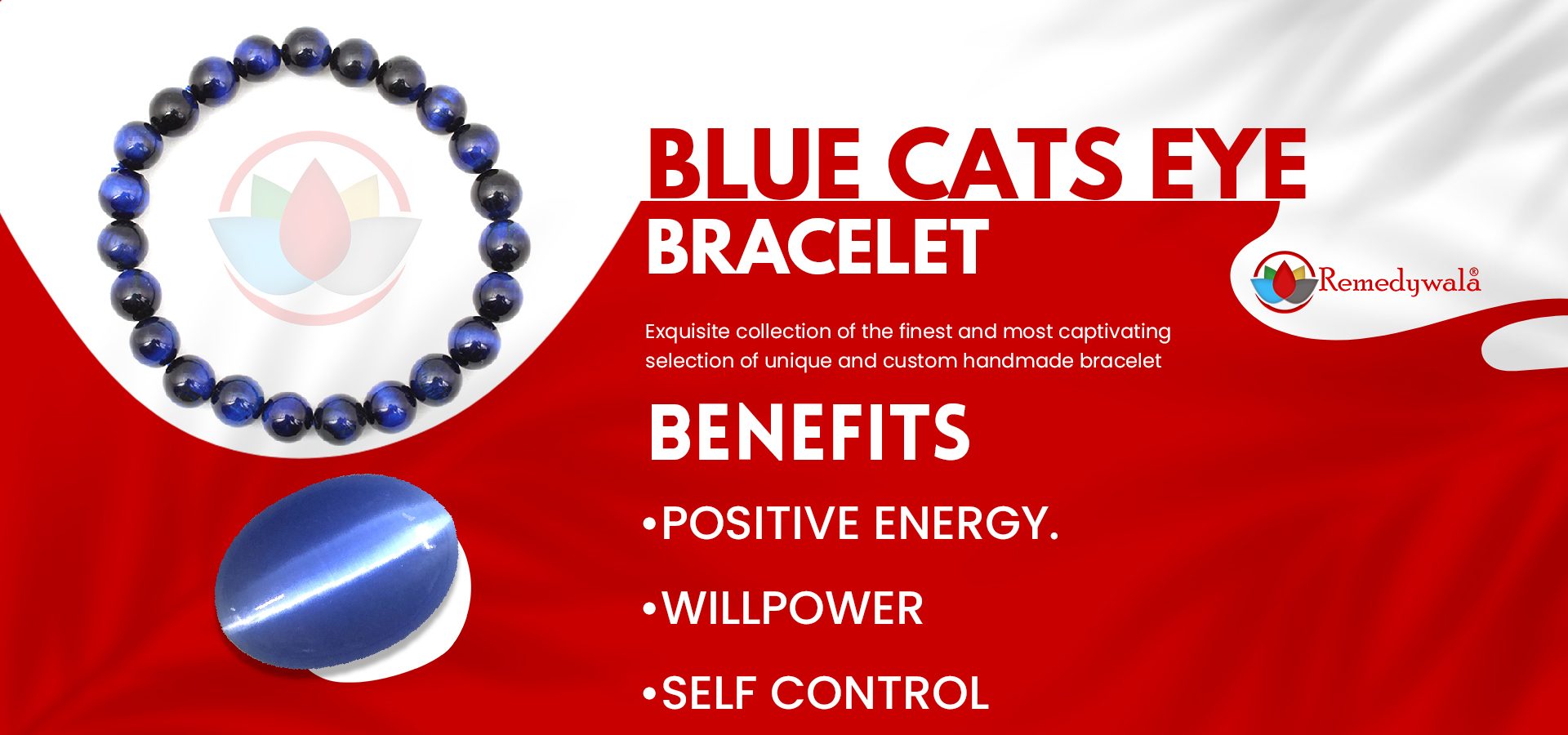 Blue Cats Eye Bracelet 8mm Blue Cats Eye Bracelet 8mm