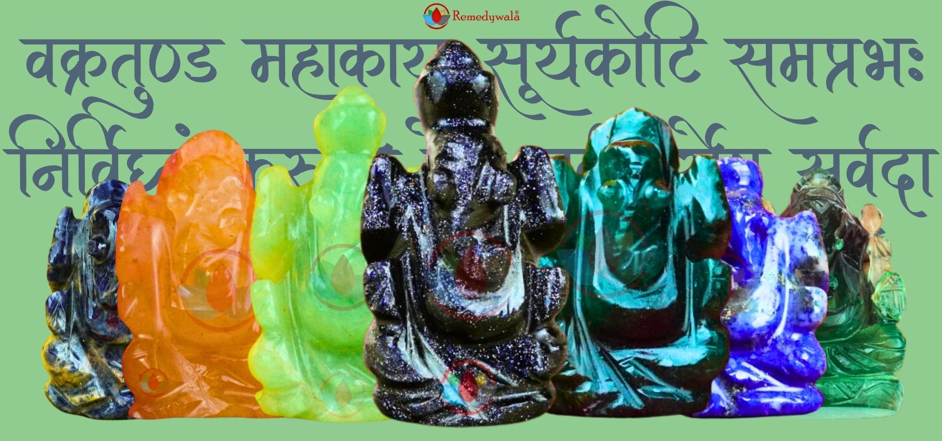 Blue Goldstone Ganesha 5