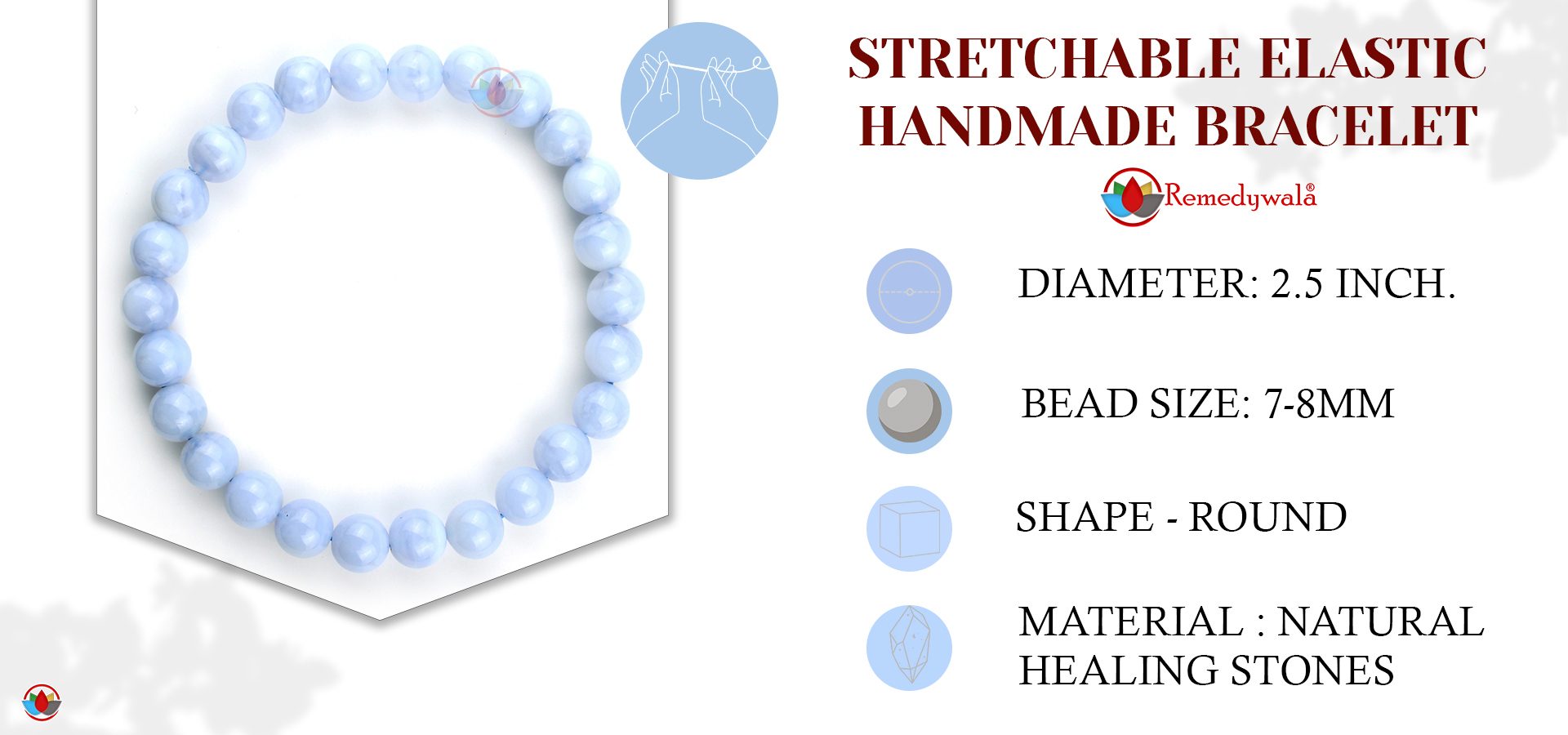 Blue Lace Agate Bracelet Blue Lace Agate Bracelet