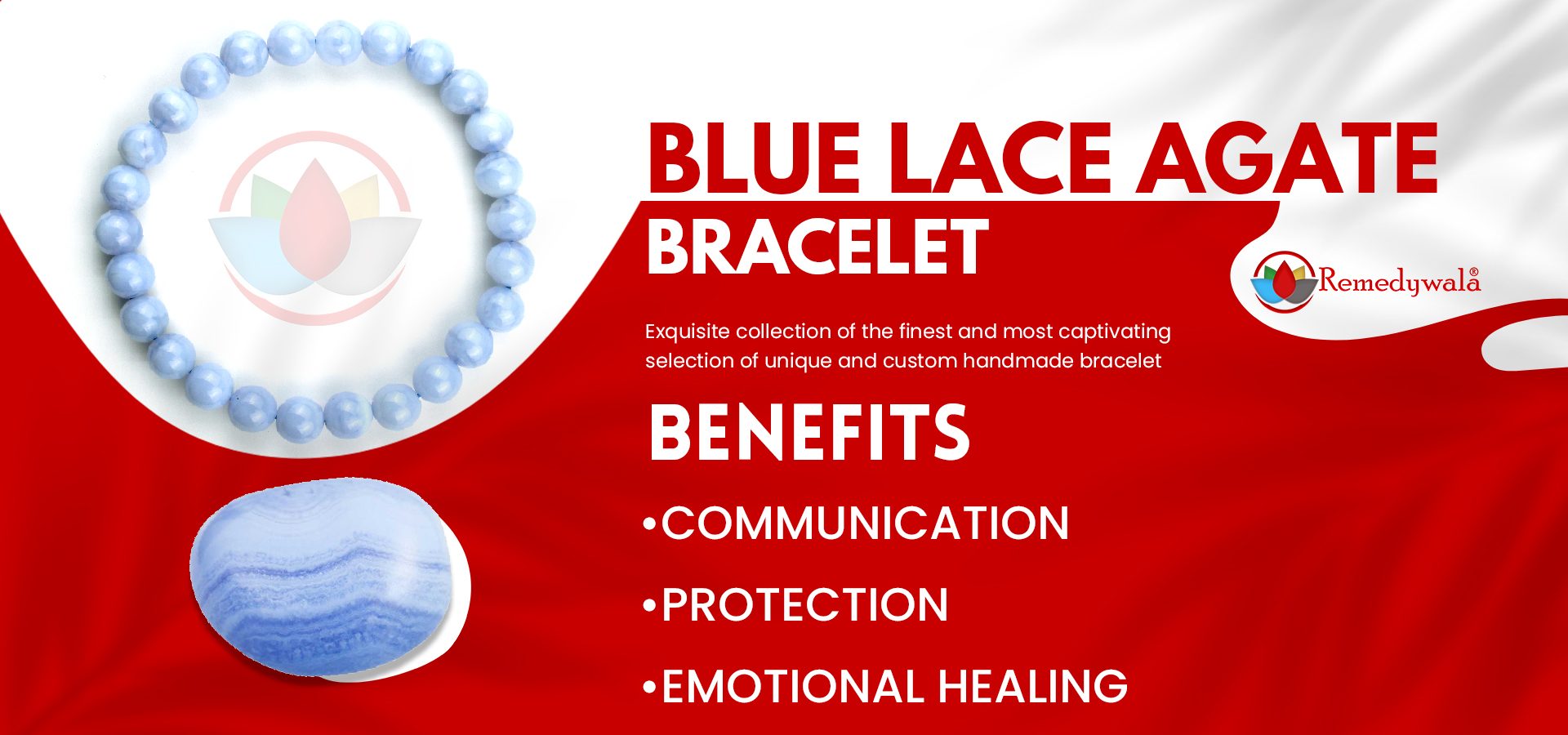 Blue Lace Agate Bracelet Blue Lace Agate Bracelet