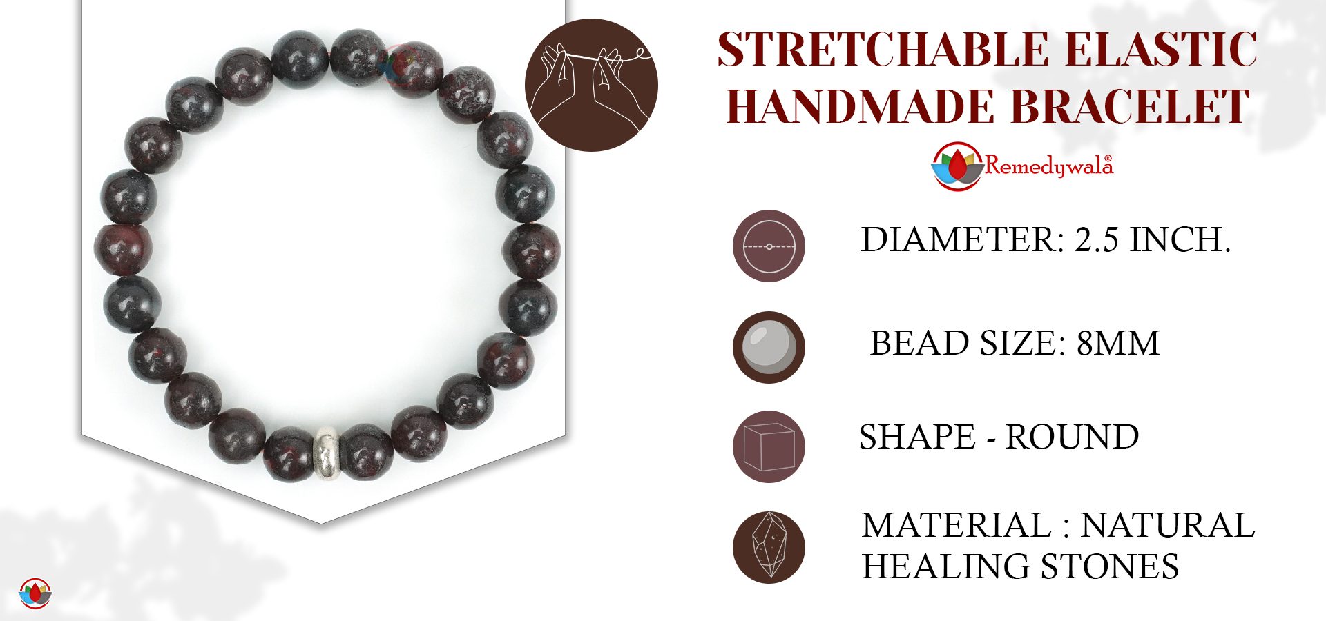 Brecciated Jasper Bracelet Brecciated Jasper Bracelet with Ring Charm