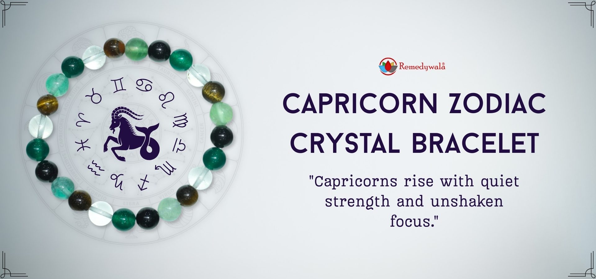 Capricorn Zodiac Crystal Bracelet