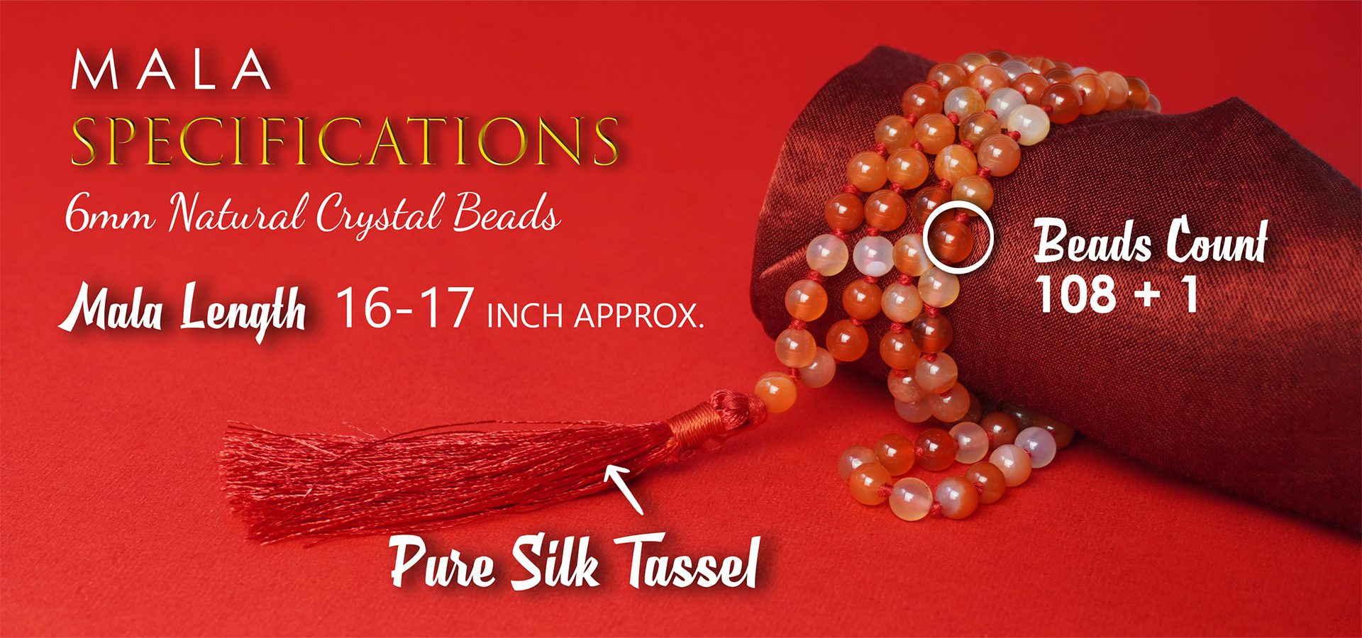 Carnelian 6mm Mala