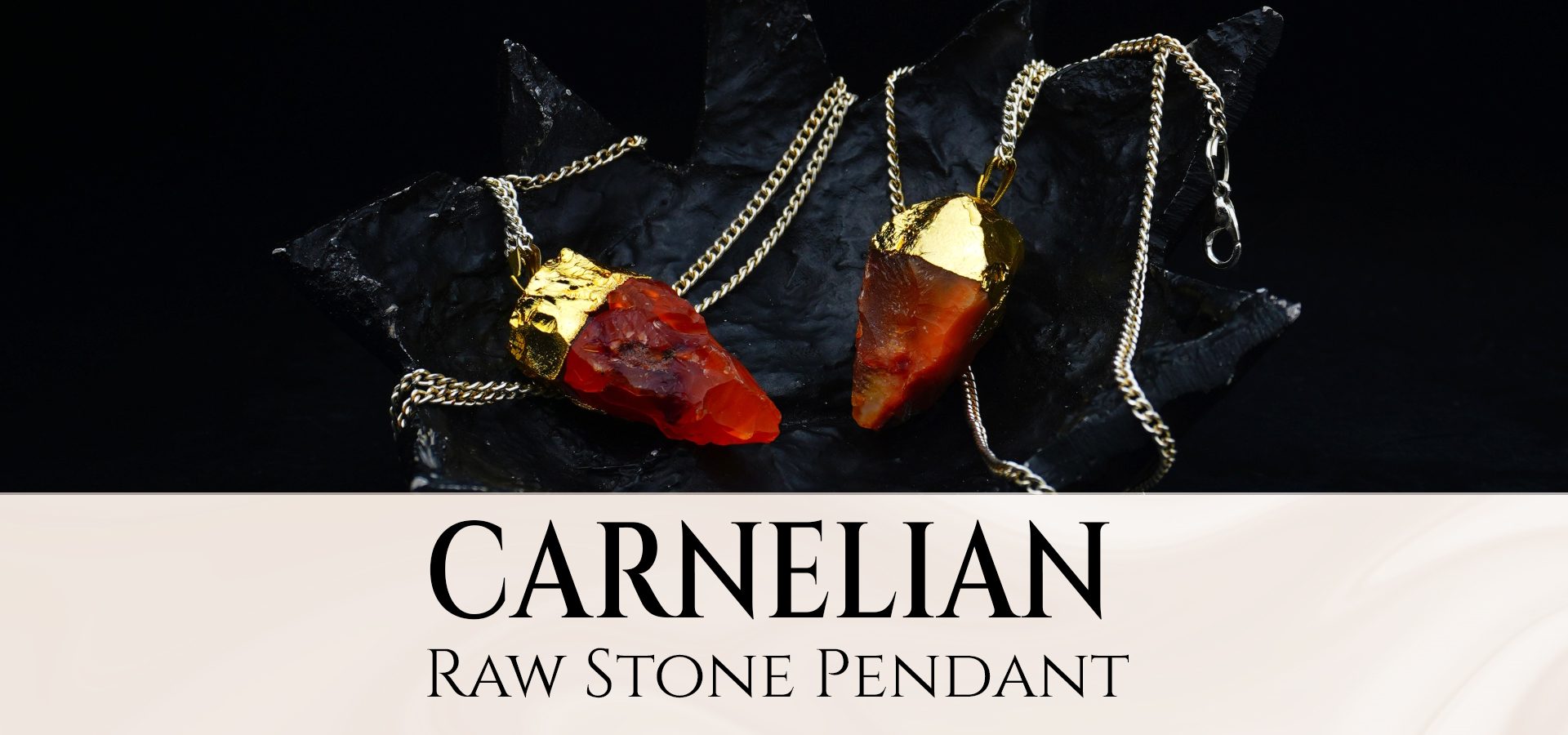 Carnelian Raw Stone Pendant