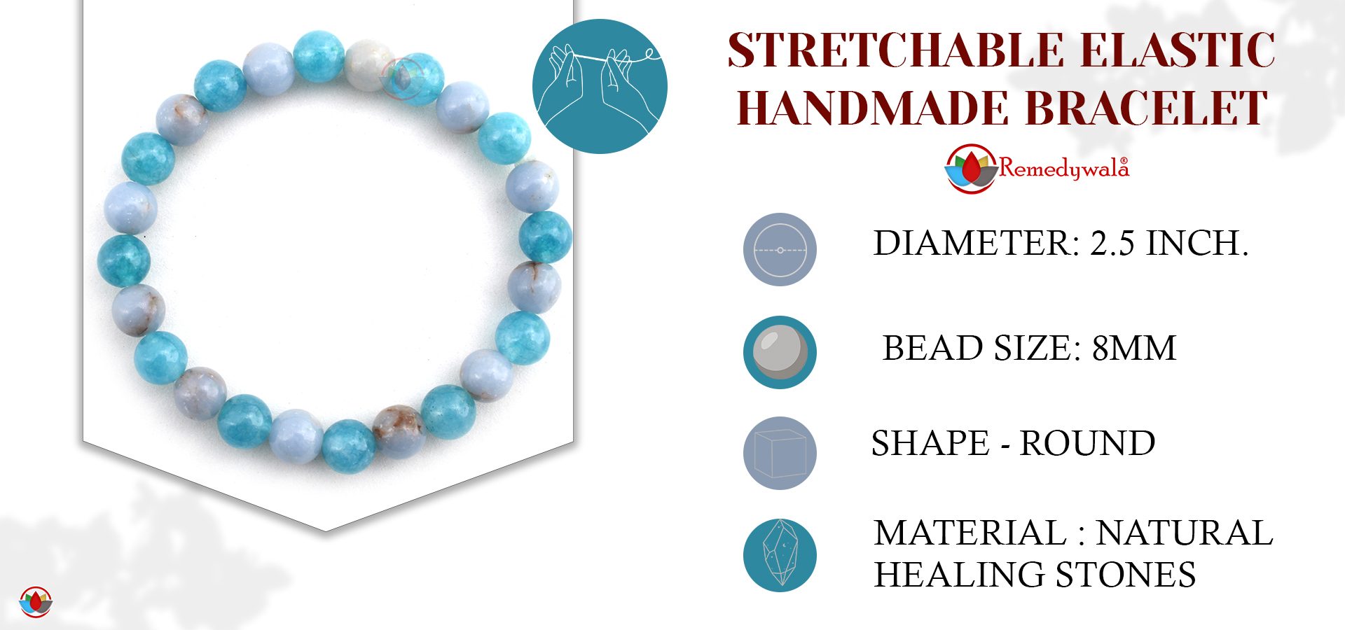 Celestite Angelite Combination Bracelet 8mm Celestite Angelite Combination Bracelet 8mm