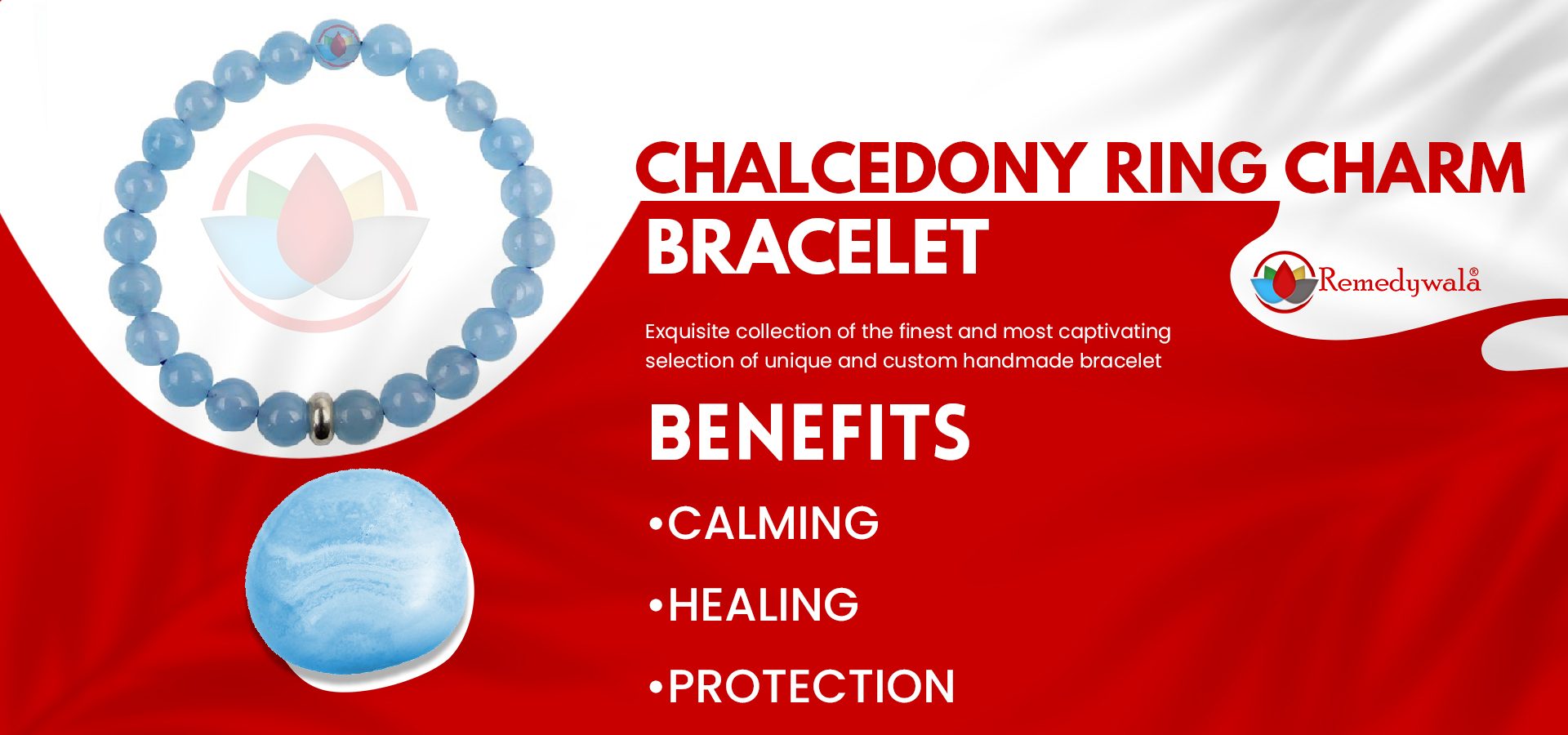Chalcedony Bracelet With Ring Chalcedony Bracelet With Ring
